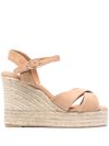 castaner - Carina espadrilles in caramel jute with wedge