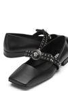 versace - Ballerine Gianni Ribbon in pelle con fiocco con borchie - 3