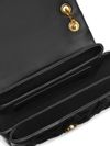 versace - Black crossbody bag with buckle and gold chain - 3