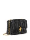 versace - Black crossbody bag with buckle and gold chain - 4