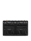 versace - Black quilted bag with gold chain shoulder strap - 2