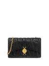 versace - Black quilted bag with gold chain shoulder strap