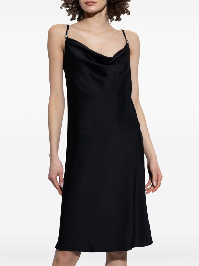 【関税&送料込み】Versace Black Short Dress With Thin Stra Black short dress with thin straps