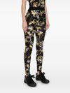 versace jeans couture - Black leggings with Barocco graphic print - 3