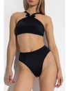 versace - Top bikini nero con fiocco - 1