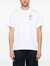 casablanca - T-shirt in cotone bianco con stampa sul retro - 2