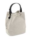 versace - Beige leather bucket bag with drawstring closure - 3