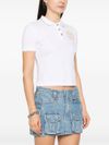 versace jeans couture - Polo bianca con stampa logo sul petto - 2