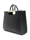 dolce & gabbana - Black leather shoulder bag with DG logo - 1