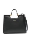 dolce & gabbana - Black leather shoulder bag with DG logo