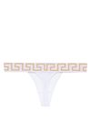 versace - Slip in cotone stretch con bordo greca - 1