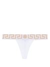 versace - Slip in cotone stretch con bordo greca