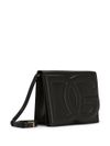 dolce & gabbana - Black leather shoulder bag with DG logo - 1