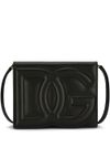 dolce & gabbana - Black leather shoulder bag with DG logo