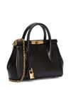 dolce & gabbana - Black leather shoulder bag with DG logo - 3