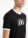 dolce & gabbana - T-shirt in cotone nero con stampa DG - 1