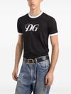 dolce & gabbana - T-shirt in cotone nero con stampa DG - 3