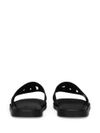 dolce & gabbana - Black rubber slides with logo - 2