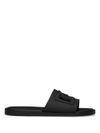 dolce & gabbana - Black rubber slides with logo