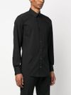 dolce & gabbana - Camicia classica in cotone nera a maniche lunghe - 1