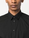 dolce & gabbana - Camicia classica in cotone nera a maniche lunghe - 4