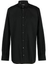 dolce & gabbana - Camicia classica in cotone nera a maniche lunghe