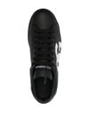 dolce & gabbana - Portofino sneakers in black calfskin leather with white logo - 1