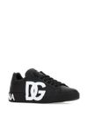 dolce & gabbana - Portofino sneakers in black calfskin leather with white logo - 3