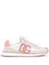 dolce & gabbana - Sneakers rosa bianca con logo DG