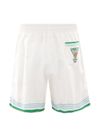 casablanca - Short in seta bianco con righe - 3