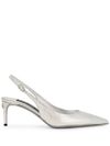 dolce & gabbana - Silver-tone slingback shoe