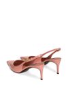 dolce & gabbana - Salmon pink buckle-fastening slingback - 2