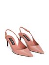 dolce & gabbana - Salmon pink buckle-fastening slingback - 3