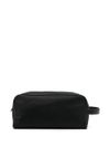 dolce & gabbana - Beauty case in tessuto nero con stampa logo - 1