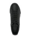 dolce & gabbana - Portofino sneakers in black leather with logo lettering - 1