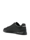 dolce & gabbana - Portofino sneakers in black leather with logo lettering - 3