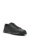 dolce & gabbana - Portofino sneakers in black leather with logo lettering - 2