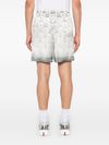 casablanca - Shorts in seta grigia con logo - 4