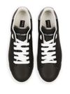 dolce & gabbana - Portofino sneakers in black leather with silver inserts - 3