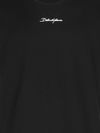 dolce & gabbana - Black cotton T-shirt with cursive logo - 1