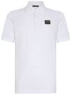 dolce & gabbana - Polo in cotone bianco con etichetta logo