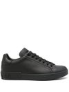 dolce & gabbana - Portofino sneakers in black calfskin leather