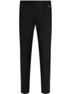 dolce & gabbana - Pantaloni in cotone nero con etichetta logo