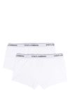 dolce & gabbana - Boxer confezione da due in cotone bianco con logo