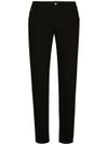 dolce & gabbana - Jeans in cotone stretch modello slim con placca logo