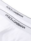 dolce & gabbana - Slip confezione da 2 in cotone bianco con logo nero - 3