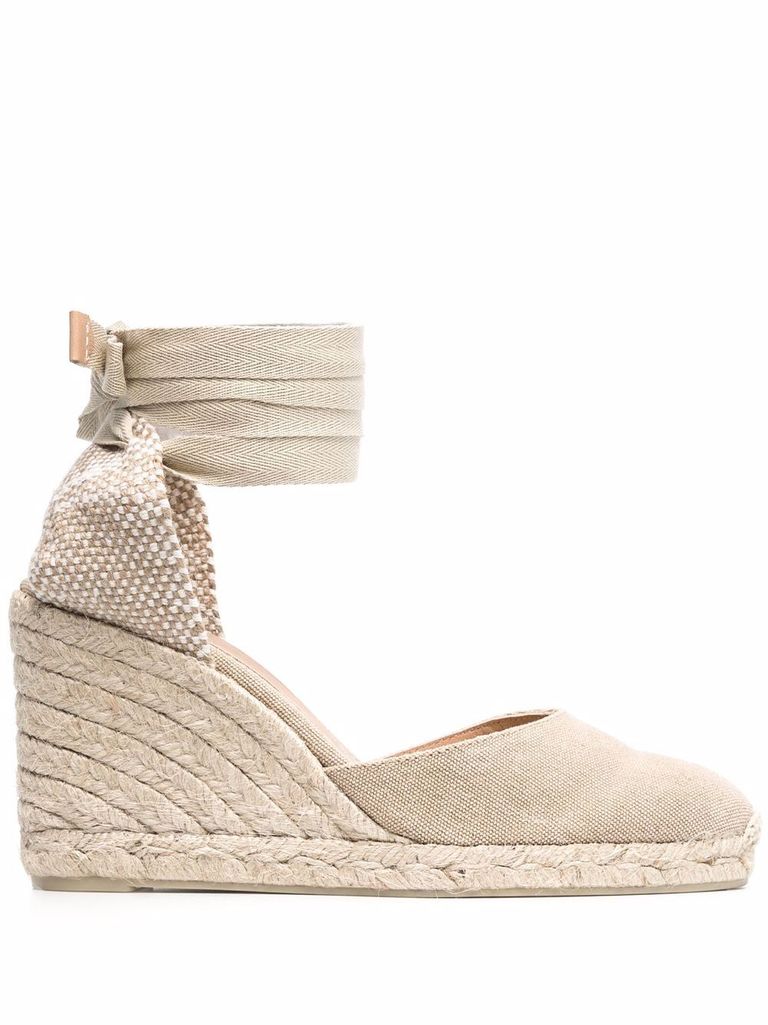 Shop Castaã±er Carina Espadrilles In Beige Jute