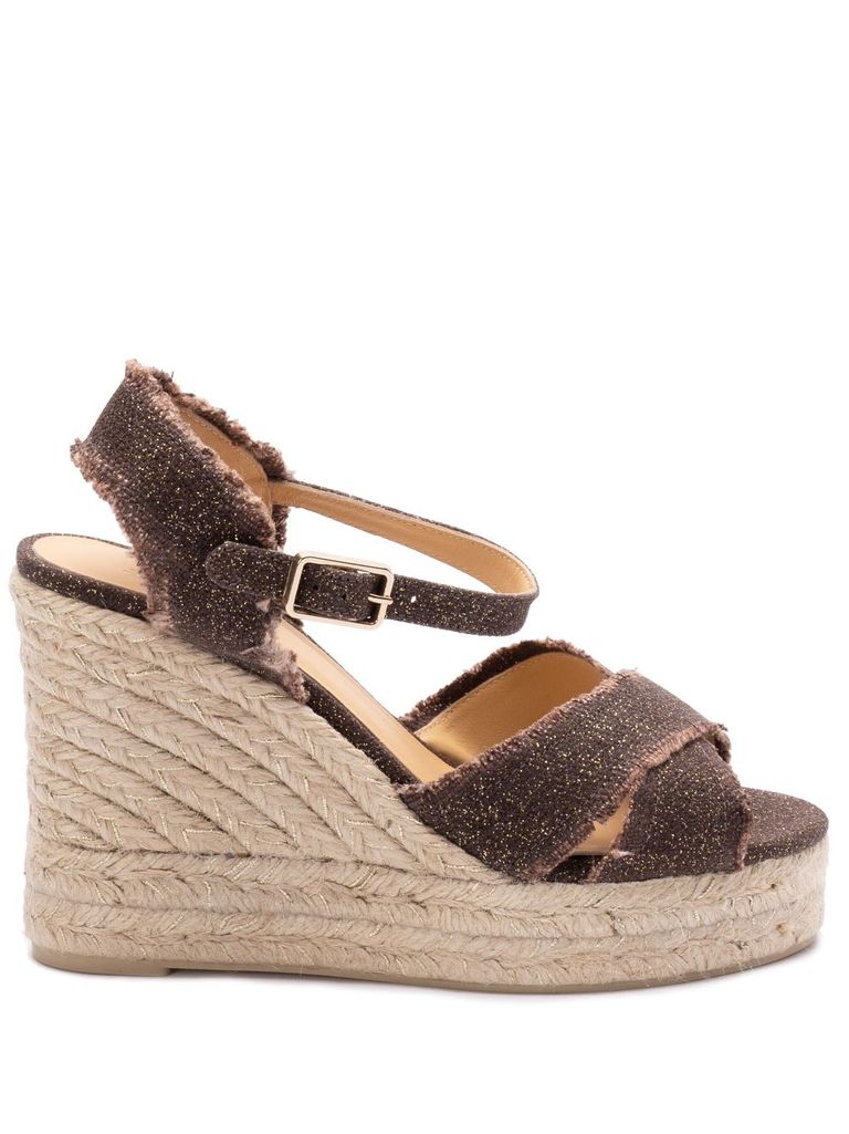 Castaã±er Bromelia Espadrilles Brown Jute With A Wedge In Brown