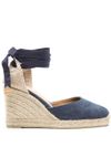 castaner - Carina espadrilles in light blue jute with a wedge