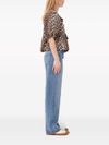 ganni - Leopard-print blouse with puff sleeves - 1